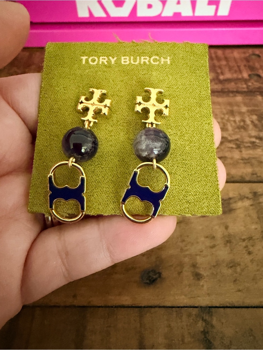 Tory Burch Drop Earrings with Marble Bead
